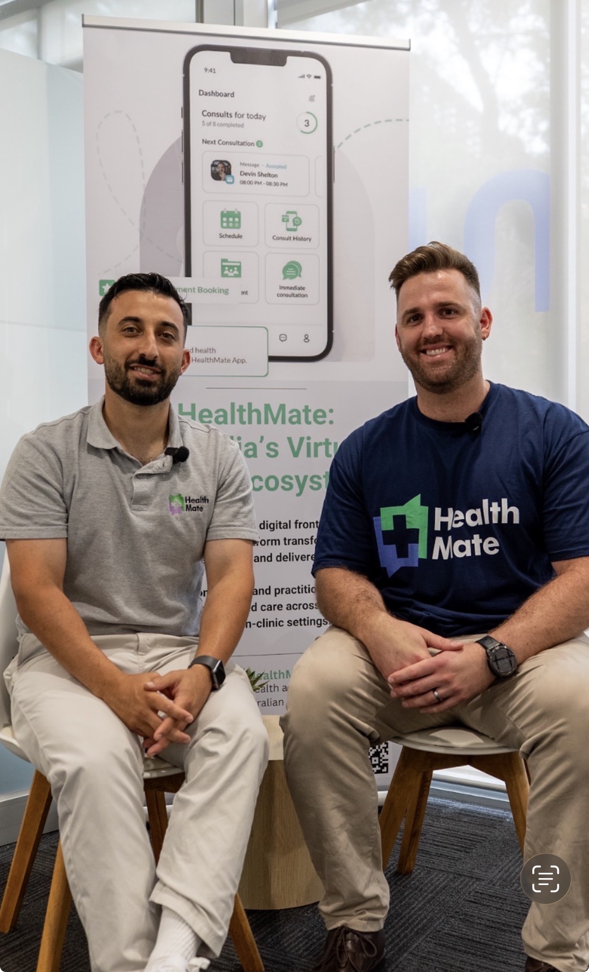 HealthMate founders Christian Rischitelli and Sam Harvey